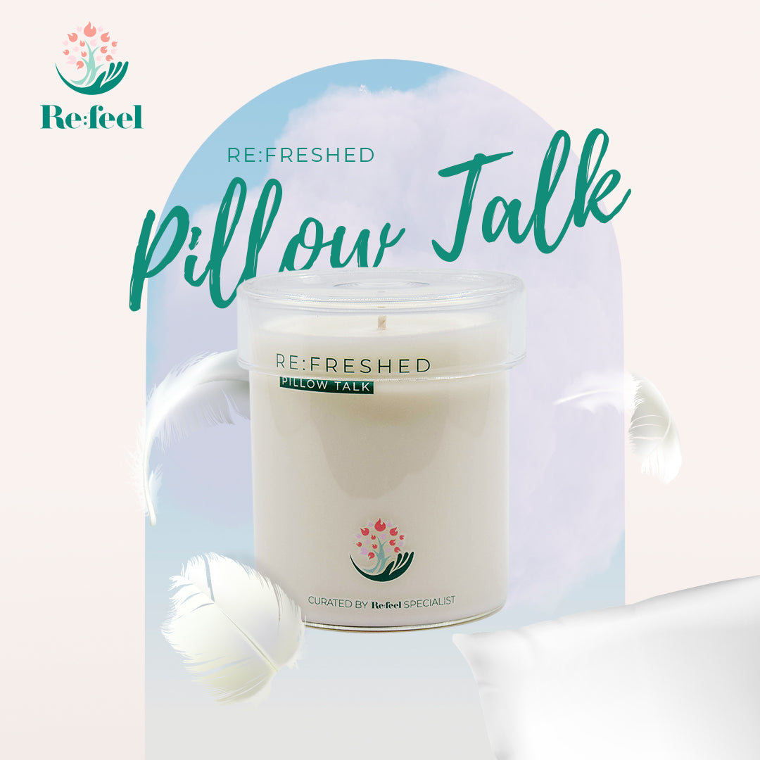 Pillow Talk Candle - Fresh Linen Scented Candle for a Calm Home – Re:feel  Candle