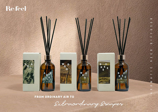 Discover the New Re:feel Aromatic Reed Diffuser Collection